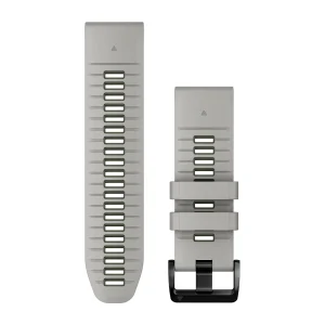 Garmin QuickFit 26-klokkeremmer, Tåkegrå/Mose-farget silikon
