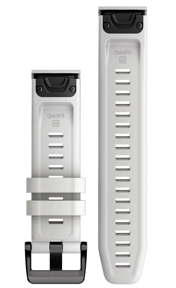 Garmin QuickFit 22-klokkeremmer, Carrera-hvit silikon - Image 3