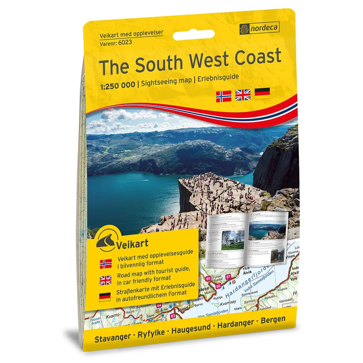 Opplevelsesguide The South West Coast – 1:250 000, Lnr 6023