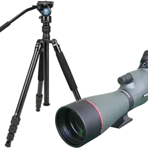 Focus Viewmaster ED 16-48×65, kit med Sirui Traveler 7VA – Teleskop m/skrå innsikt, med stativ
