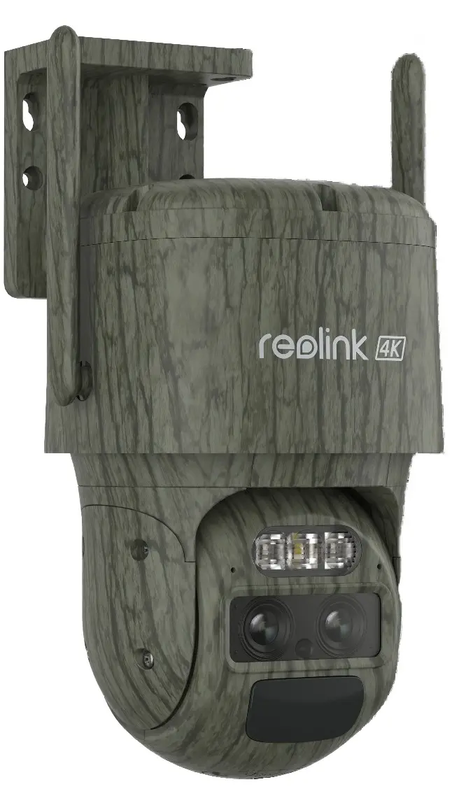 Reolink TrackMix Camo 4G – 4K 8MP Dual Lens PTZ kamera med Auto-Tracking